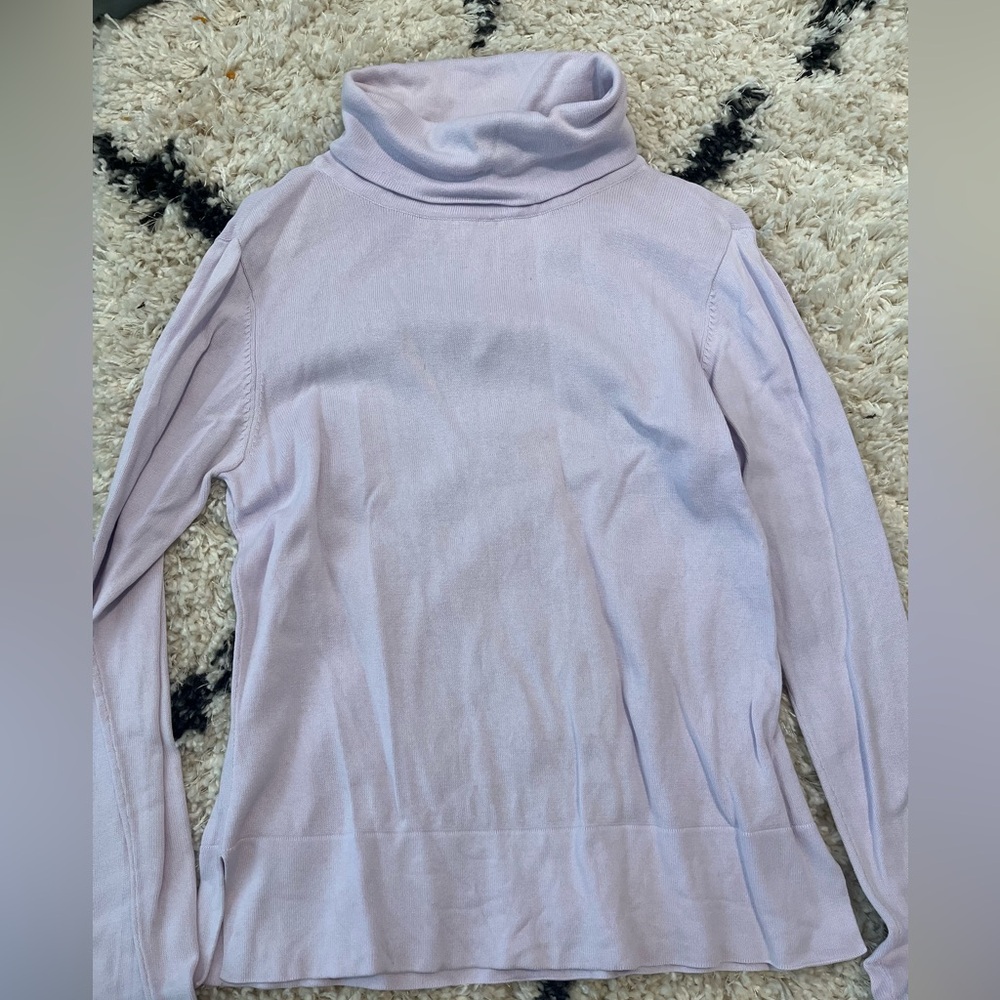 Tommy Hilfiger Purple Turtleneck Sweater
